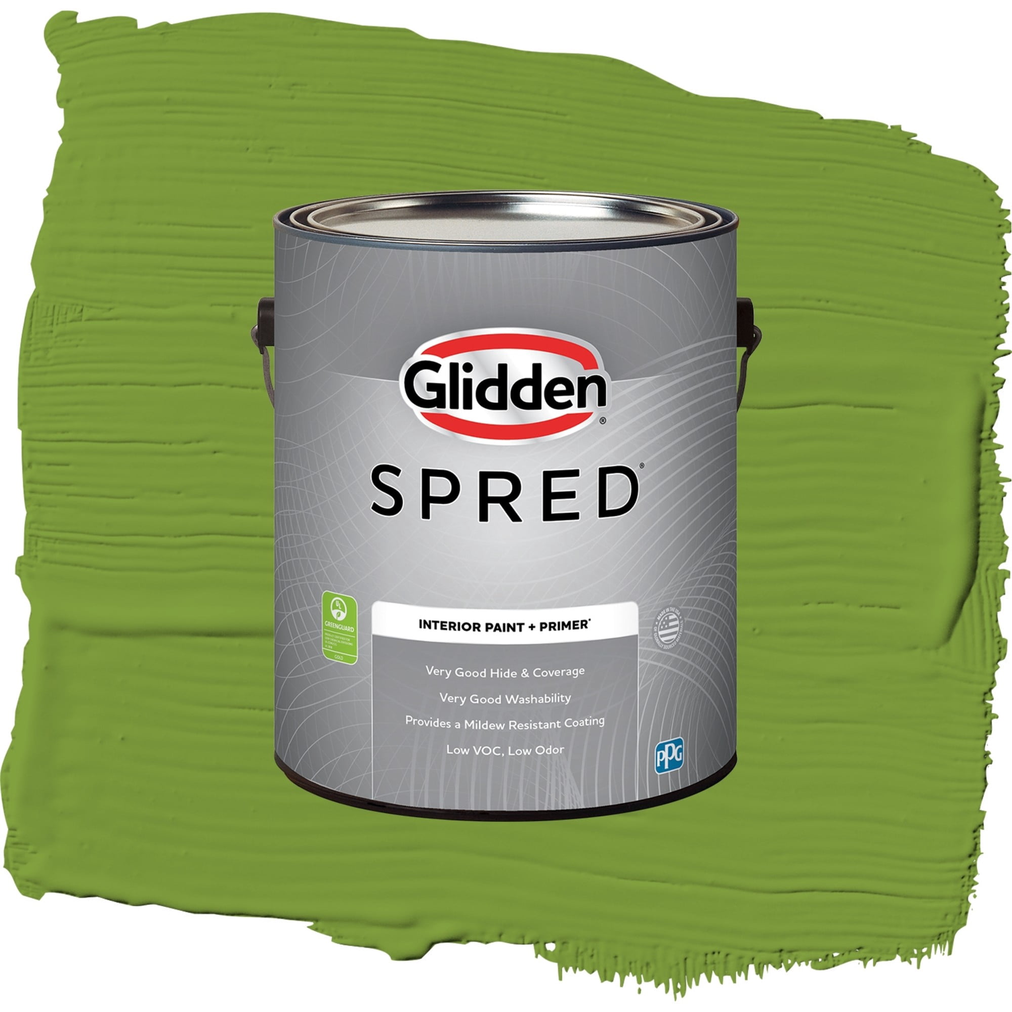 Glidden Spred Antique Moss Flat Interior Paint and Primer, 1 Gallon
