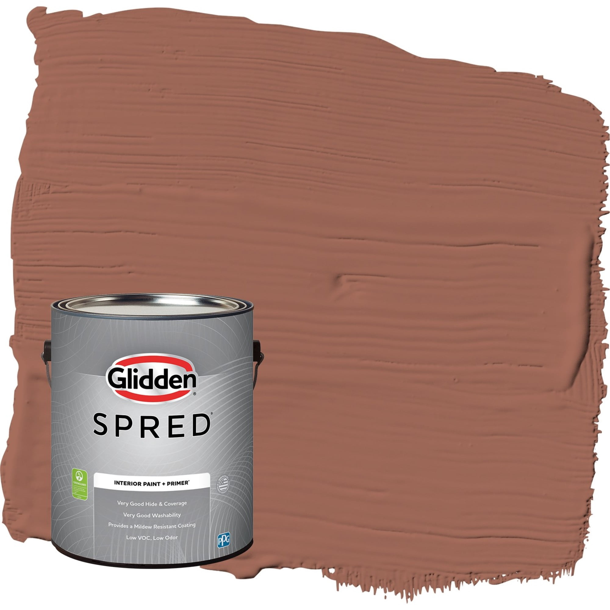 Glidden Spred Apple Brown Betty / Orange, Eggshell Interior Paint with Primer, 1 Gallon