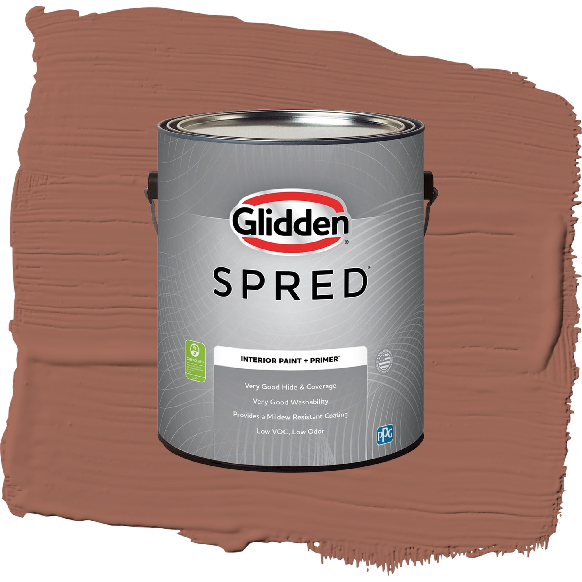 Glidden Spred Apple Brown Betty Flat Interior Paint and Primer, 1 Gallon