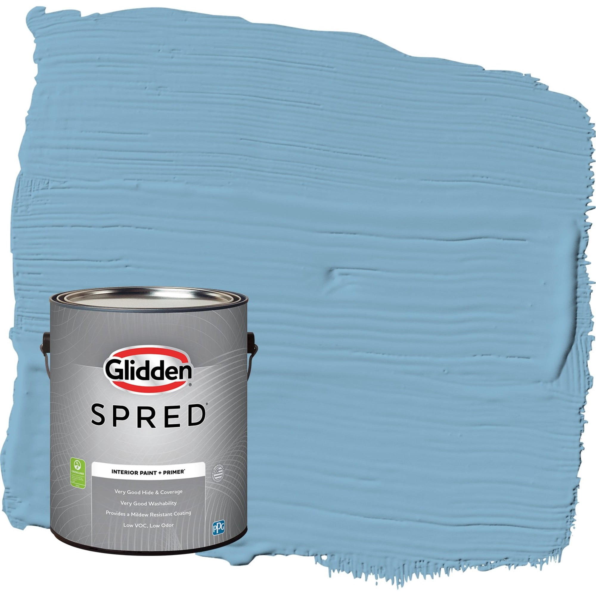 Glidden Spred Arabella / Blue, Eggshell Interior Paint with Primer, 1 Gallon
