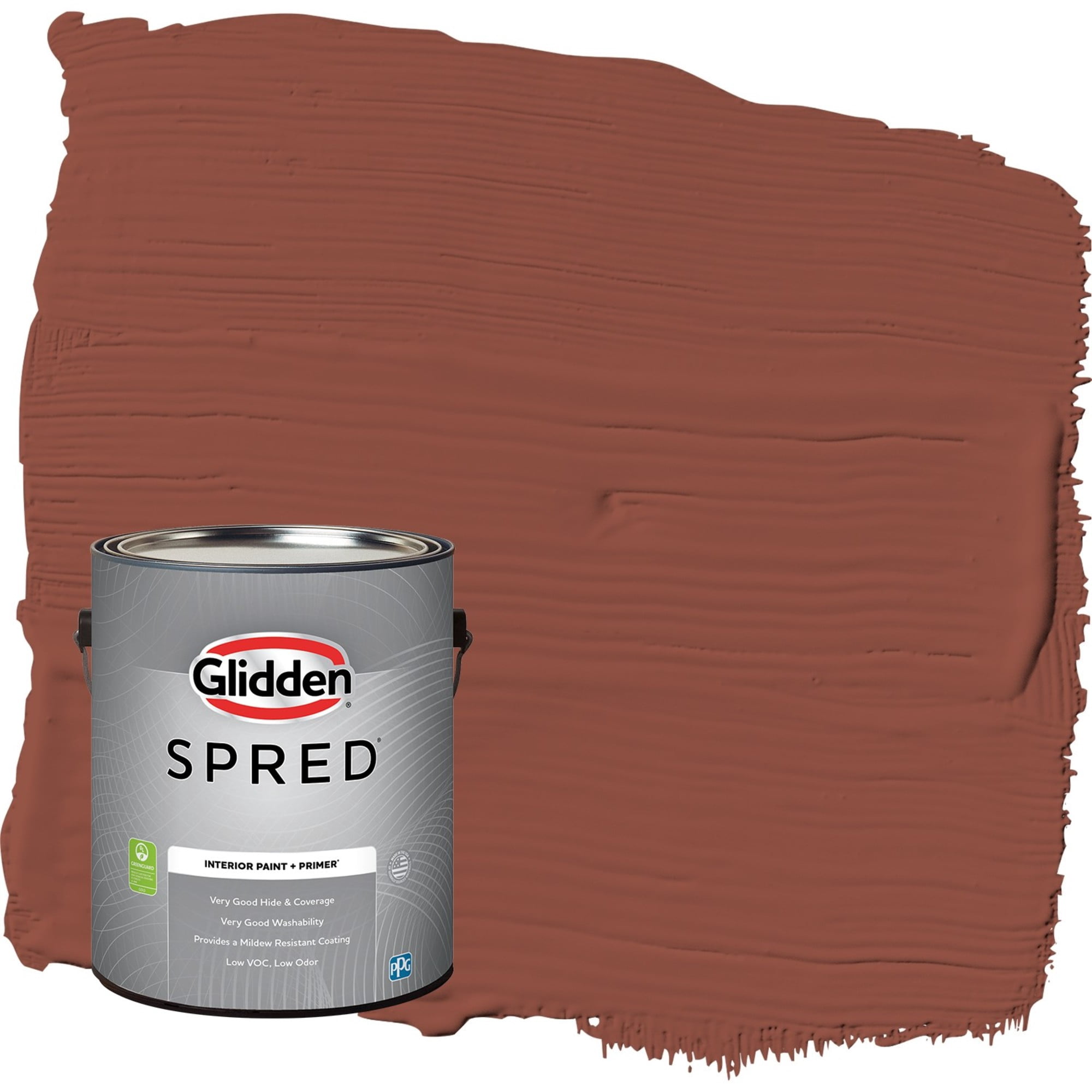 Glidden Spred Baked Bean / Red, Semi-Gloss Interior Paint with Primer, 1 Gallon