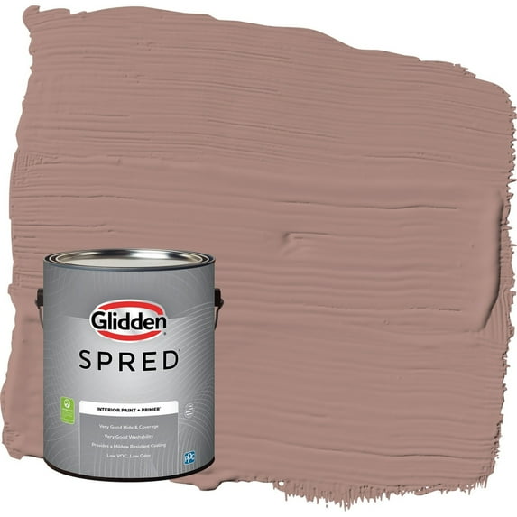 Glidden Spred Bedford Brown / Red Semi-Gloss Interior Paint with Primer, 1 Gallon