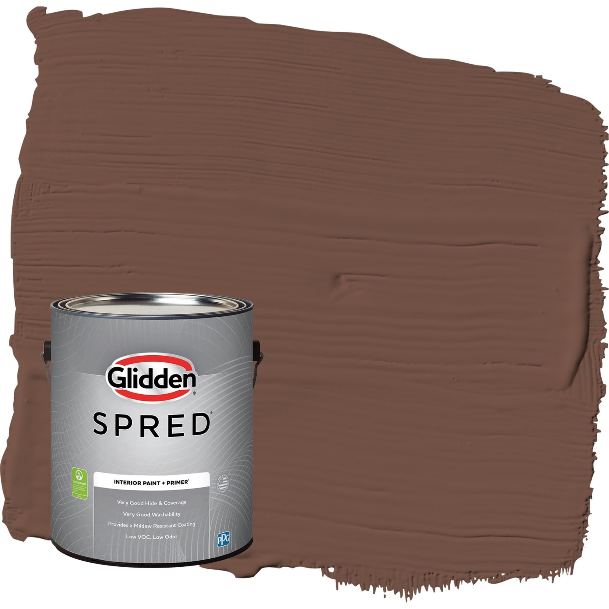 Glidden Spred Bigfoot / Brown, Semi-Gloss Interior Paint with Primer, 1 Gallon