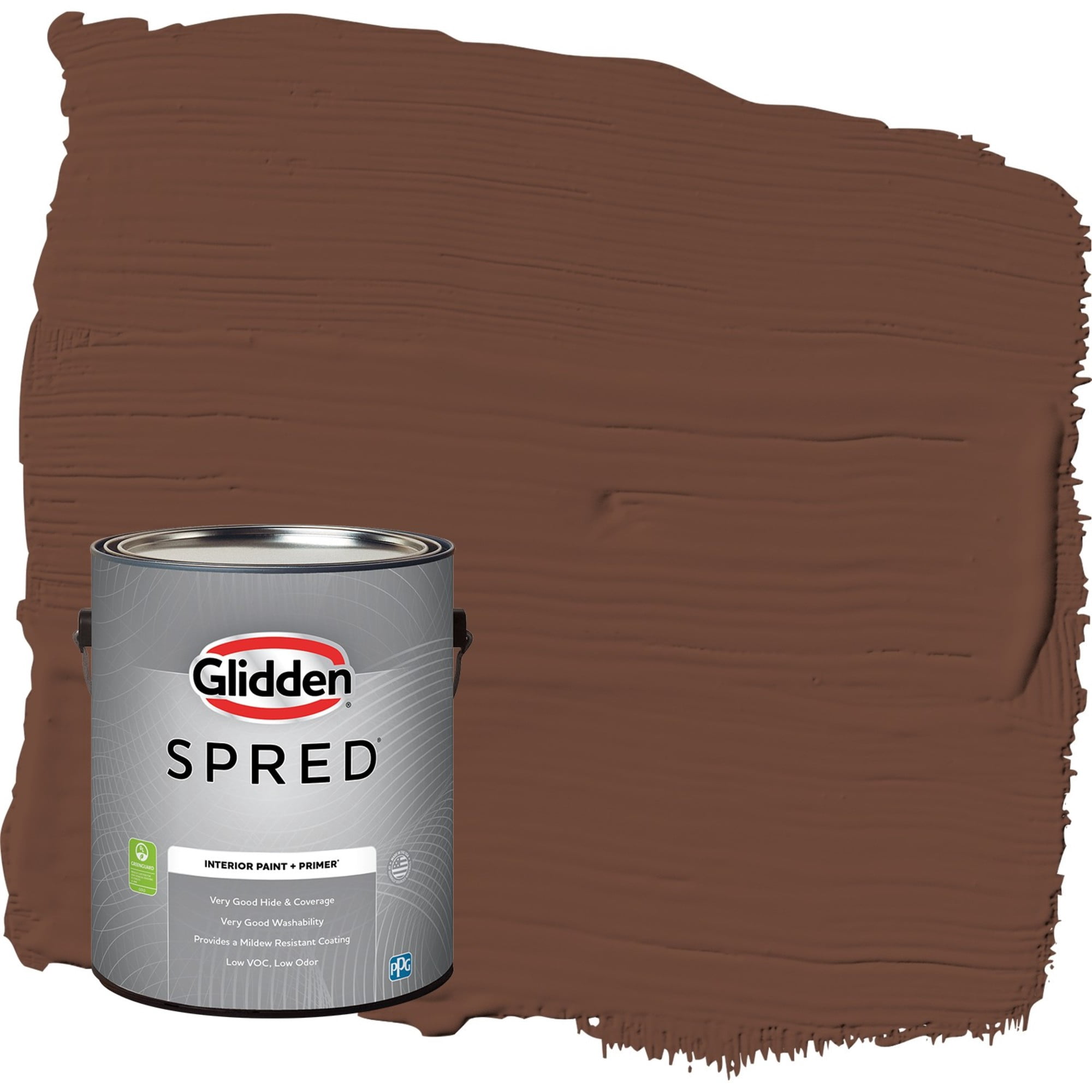 Glidden Spred Bird House Brown / Brown, Flat Interior Paint with Primer, 1 Gallon