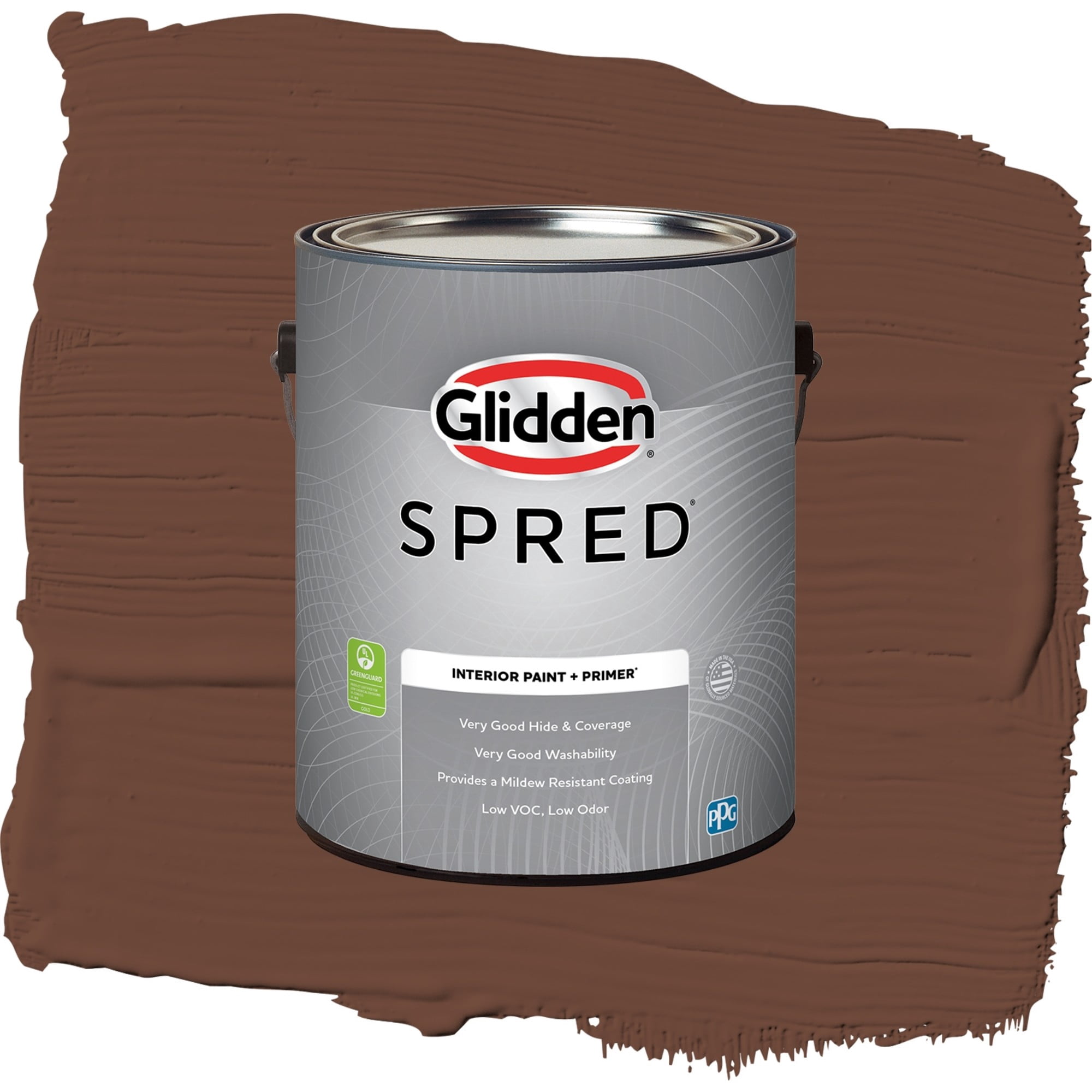 Glidden Spred Bird House Brown Semi Gloss Interior Paint and Primer, 1 Gallon
