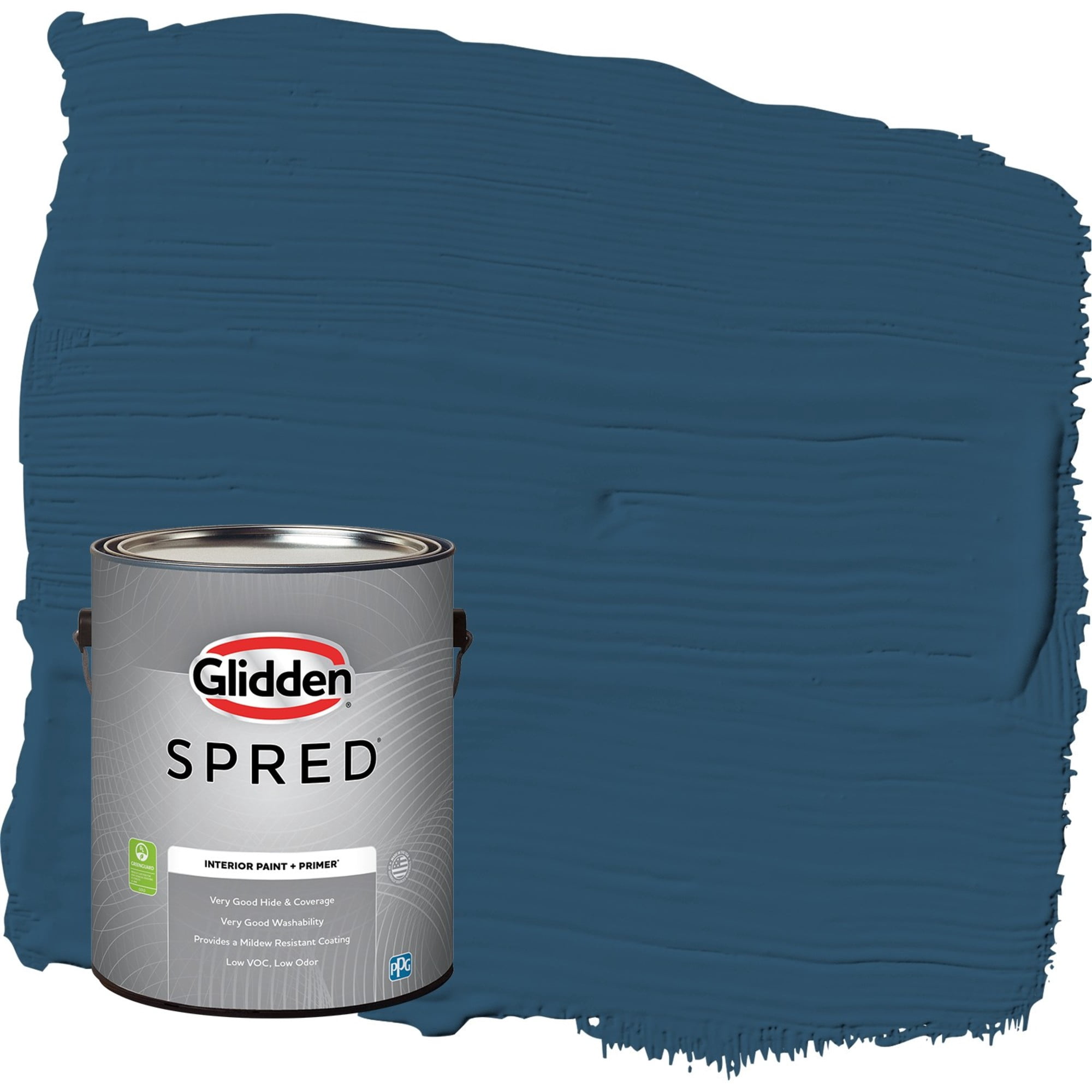 Glidden Spred Blue Lava / Blue, Eggshell Interior Paint with Primer, 1 Gallon