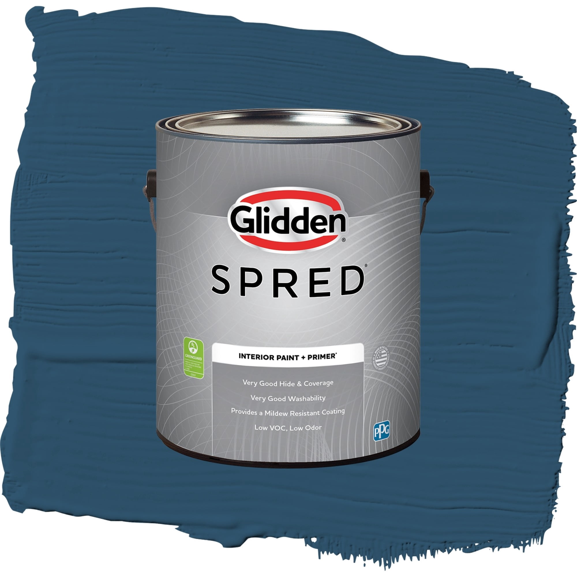 Glidden Spred Blue Lava Flat Interior Paint and Primer, 1 Gallon
