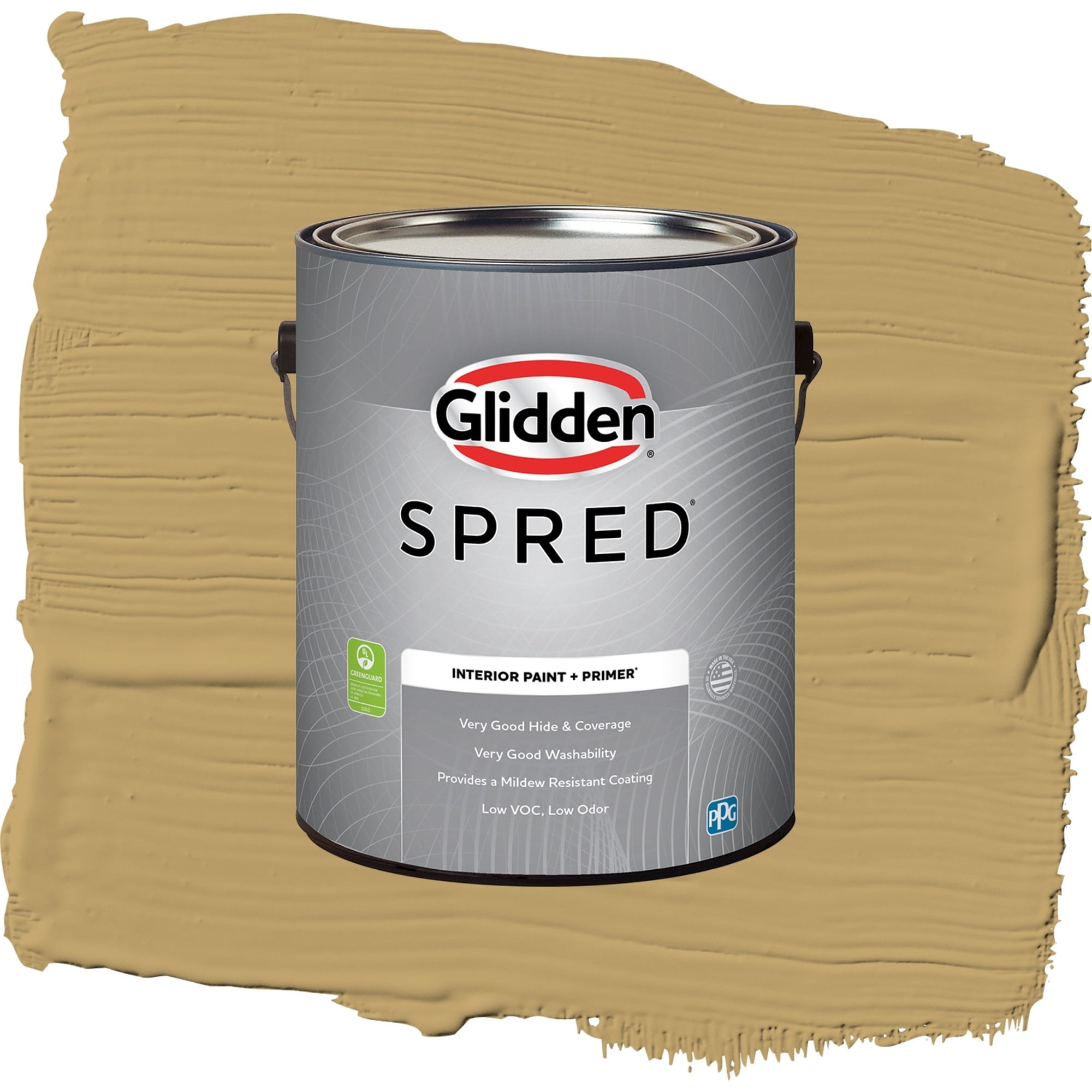 Glidden Spred Buffalo Hide Semi Gloss Interior Paint and Primer, 1 Gallon
