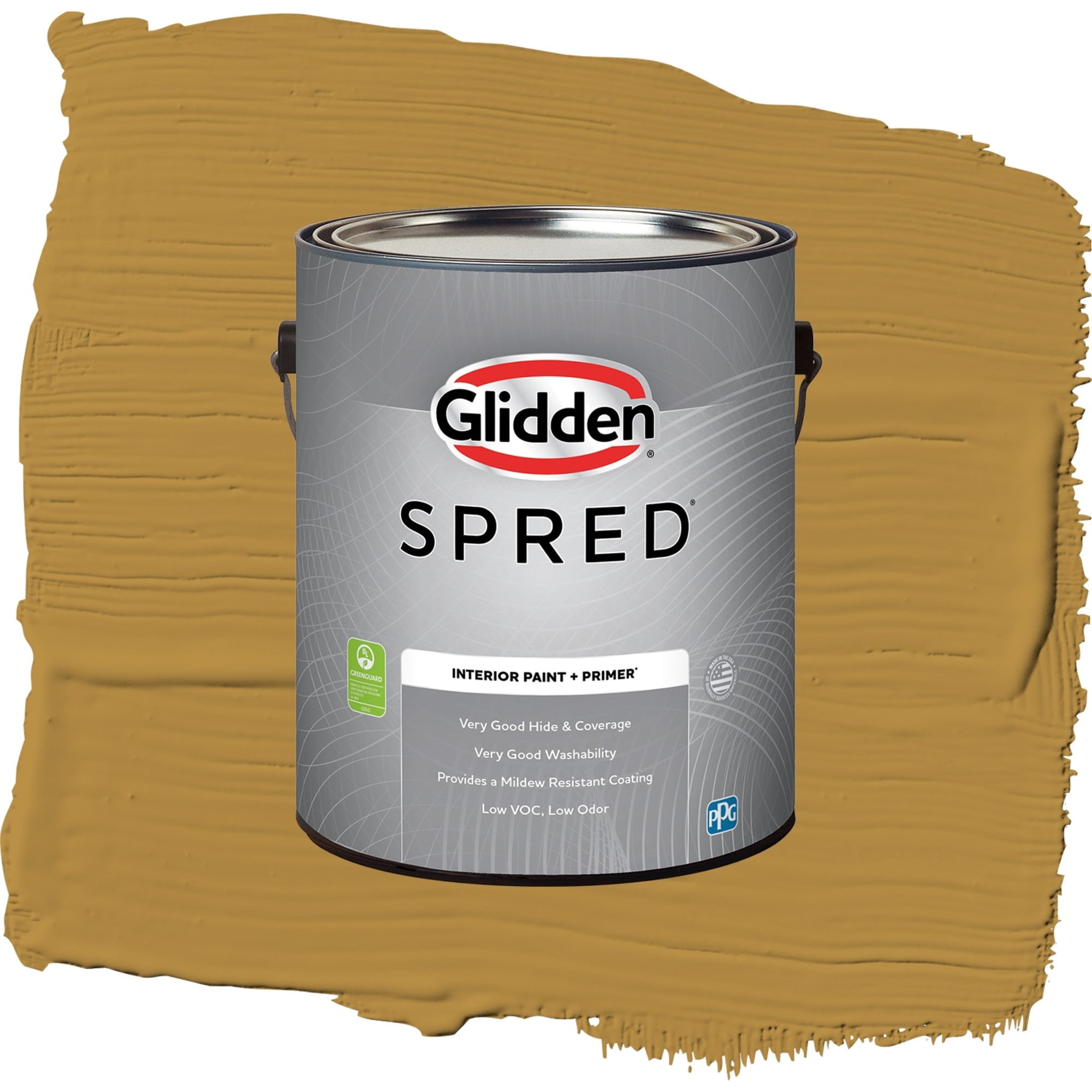 Glidden Spred Butterscotch Ripple Eggshell Interior Paint and Primer, 1 Gallon
