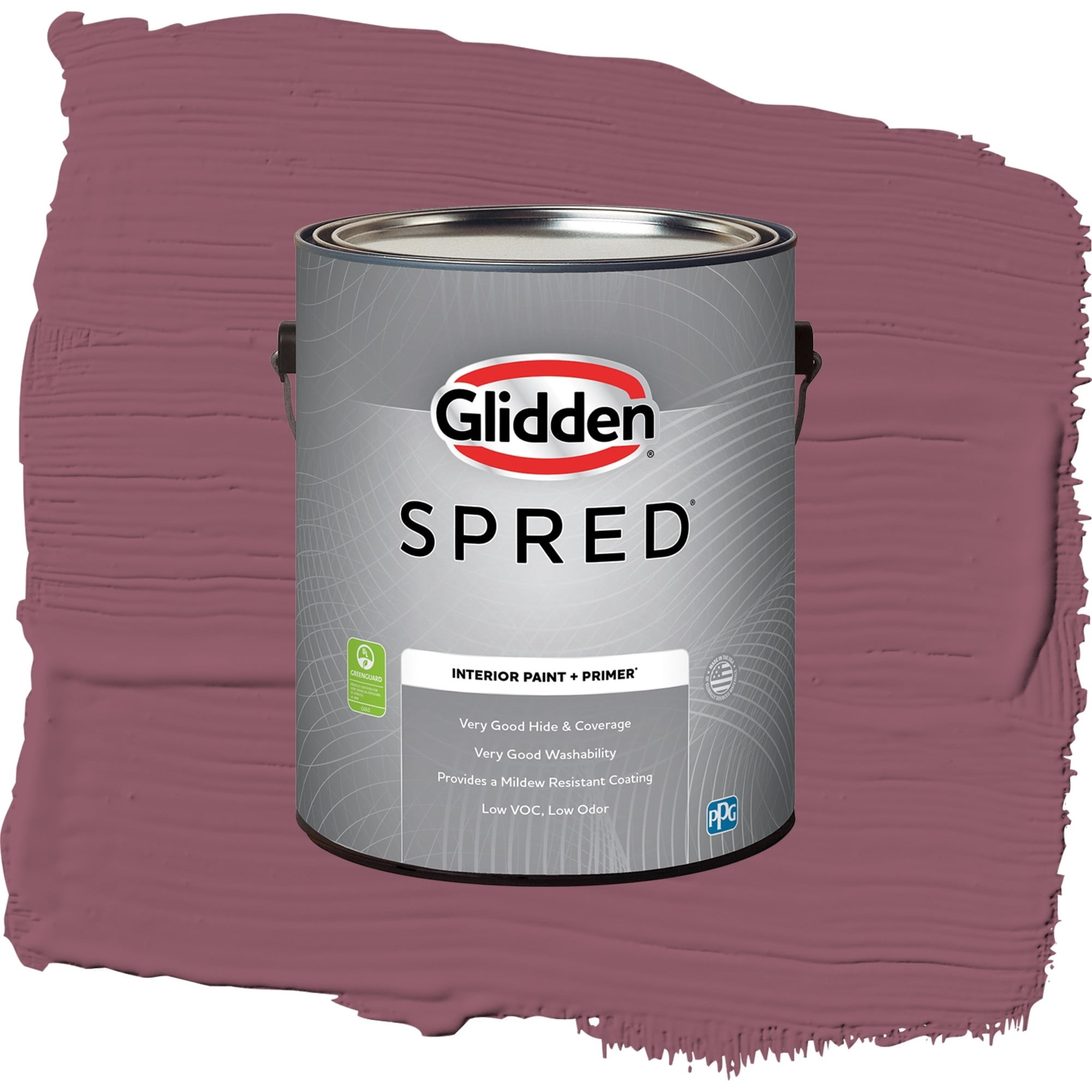 Glidden Spred Cabernet Semi Gloss Interior Paint and Primer, 1 Gallon