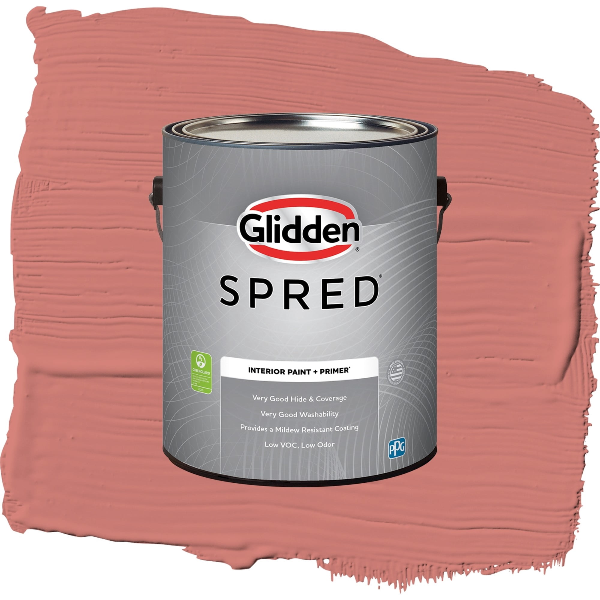 Glidden Spred Chili Pepper Semi Gloss Interior Paint and Primer, 1 Gallon