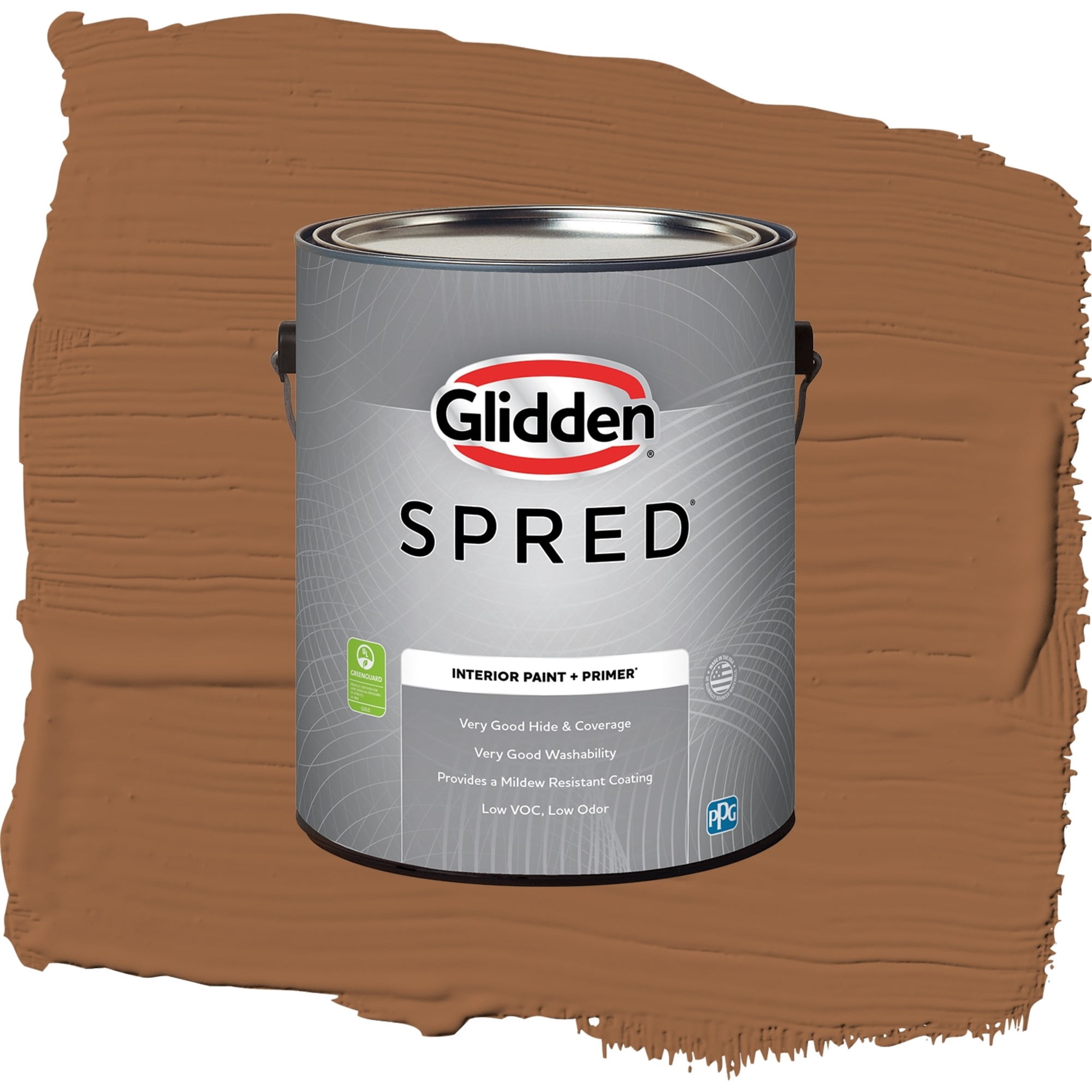 Glidden Spred Cinnamon Stick Eggshell Interior Paint and Primer, 1 Gallon