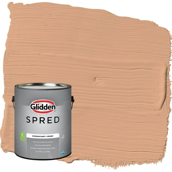Glidden Spred Clay Fire / Orange Semi-Gloss Interior Paint with Primer, 1 Gallon