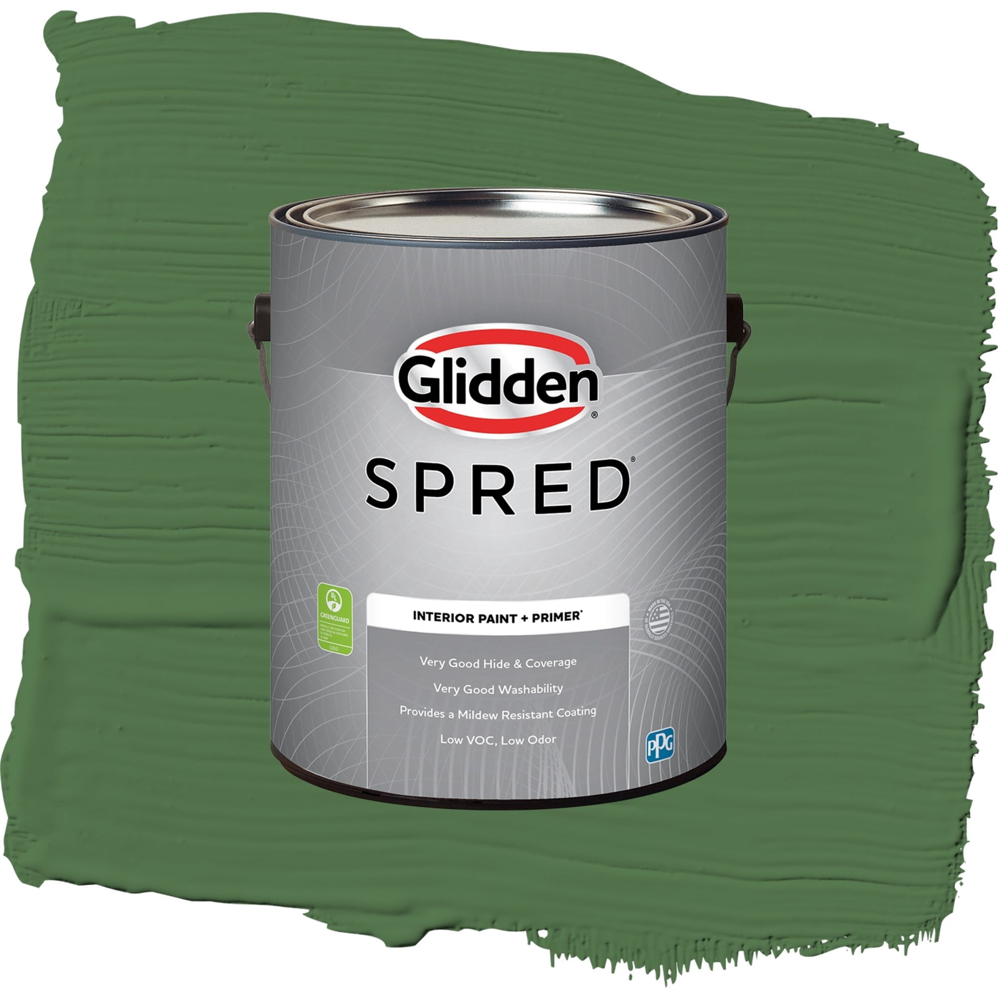 Glidden Spred Clover Leaf Flat Interior Paint and Primer, 1 Gallon