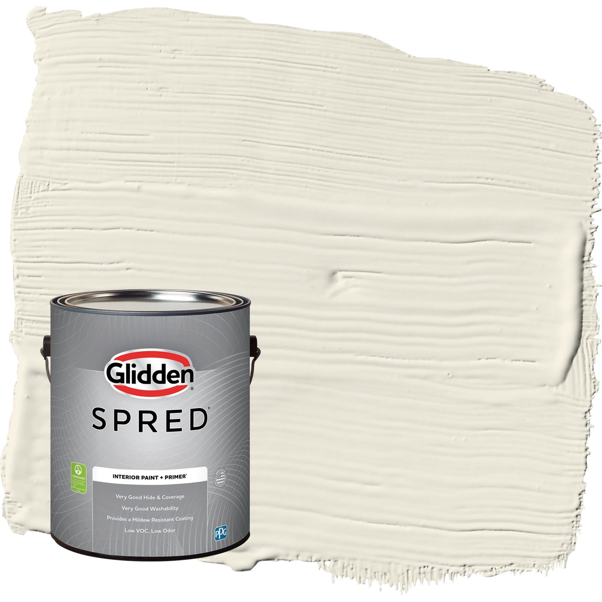 Glidden Spred Cold Foam / White Flat Interior Paint with Primer, 1 Gallon