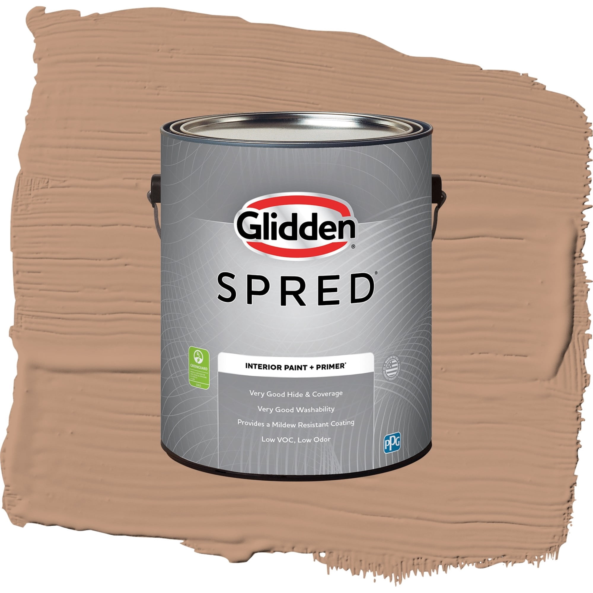 Glidden Spred Cool Clay Semi Gloss Interior Paint and Primer, 1 Gallon