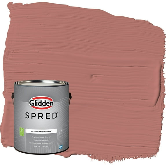 Glidden Spred Earth Rose / Red Flat Interior Paint with Primer, 1 Gallon