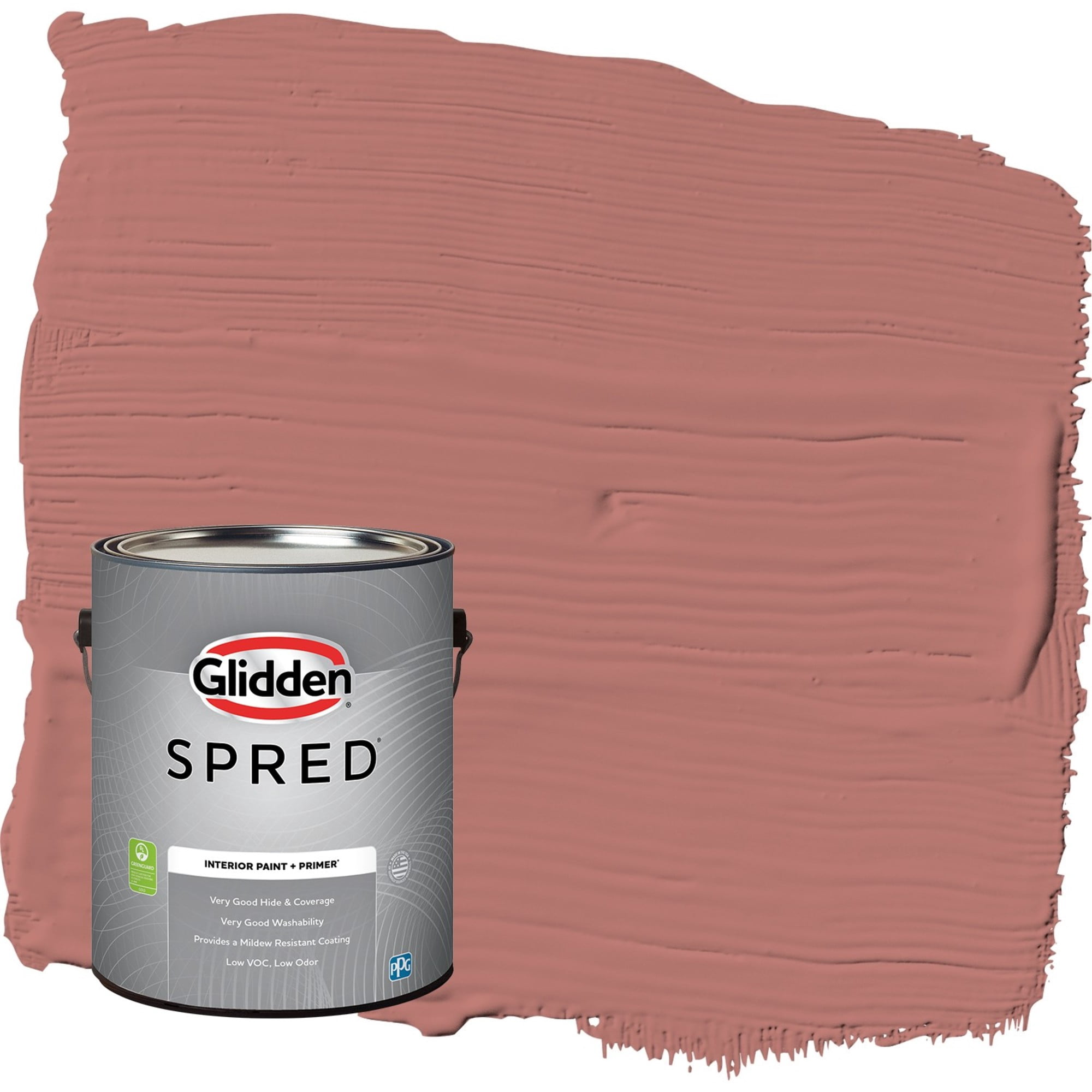 Glidden Spred Earth Rose / Red, Semi-Gloss Interior Paint with Primer, 1 Gallon