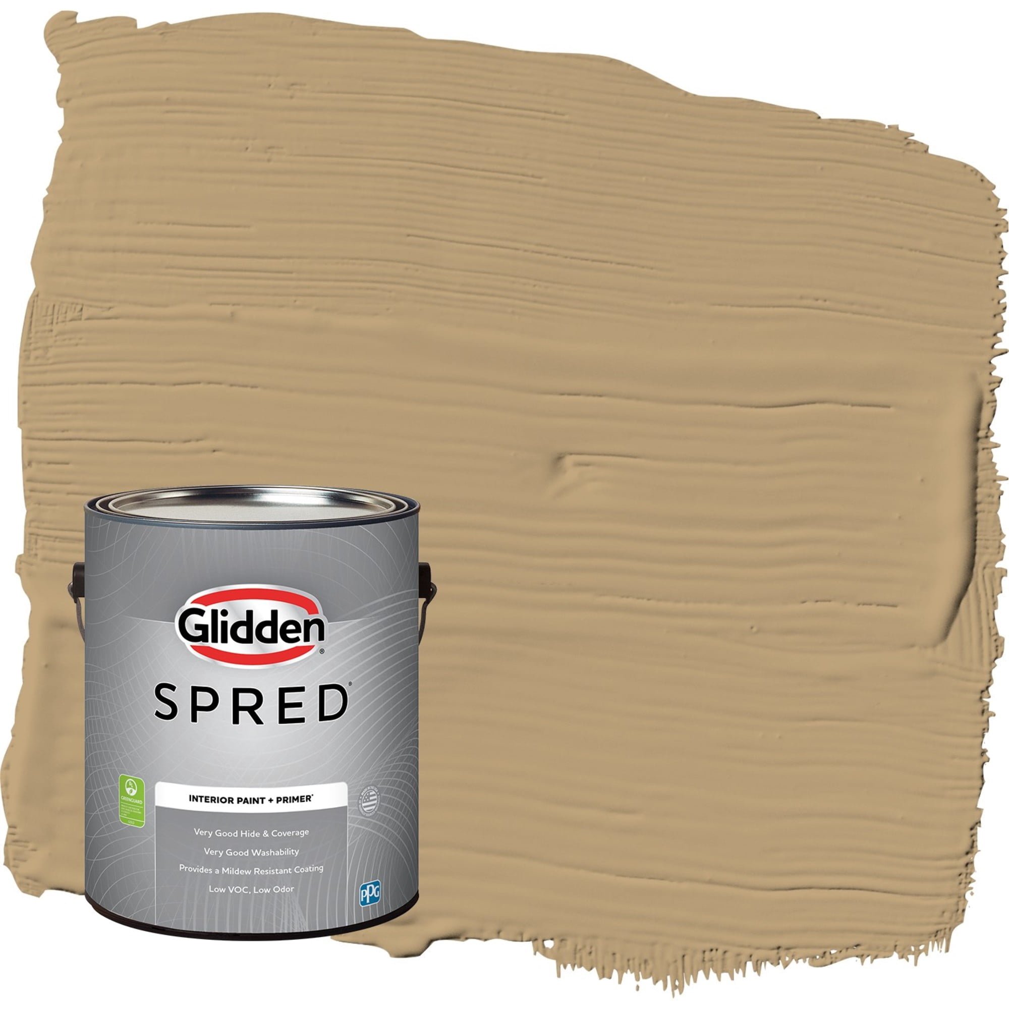 Glidden Spred Earthy Ocher / Beige, Semi-Gloss Interior Paint with Primer, 1 Gallon