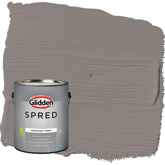 Glidden Spred Elephant Gray / Grey Semi-Gloss Interior Paint with Primer, 1 Gallon