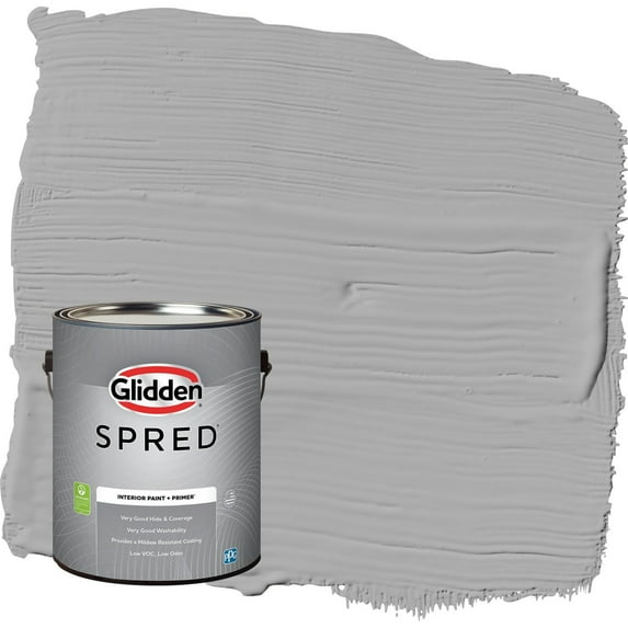 Glidden Spred Flagstone / Gray Semi-Gloss Interior Paint with Primer, 1 Gallon