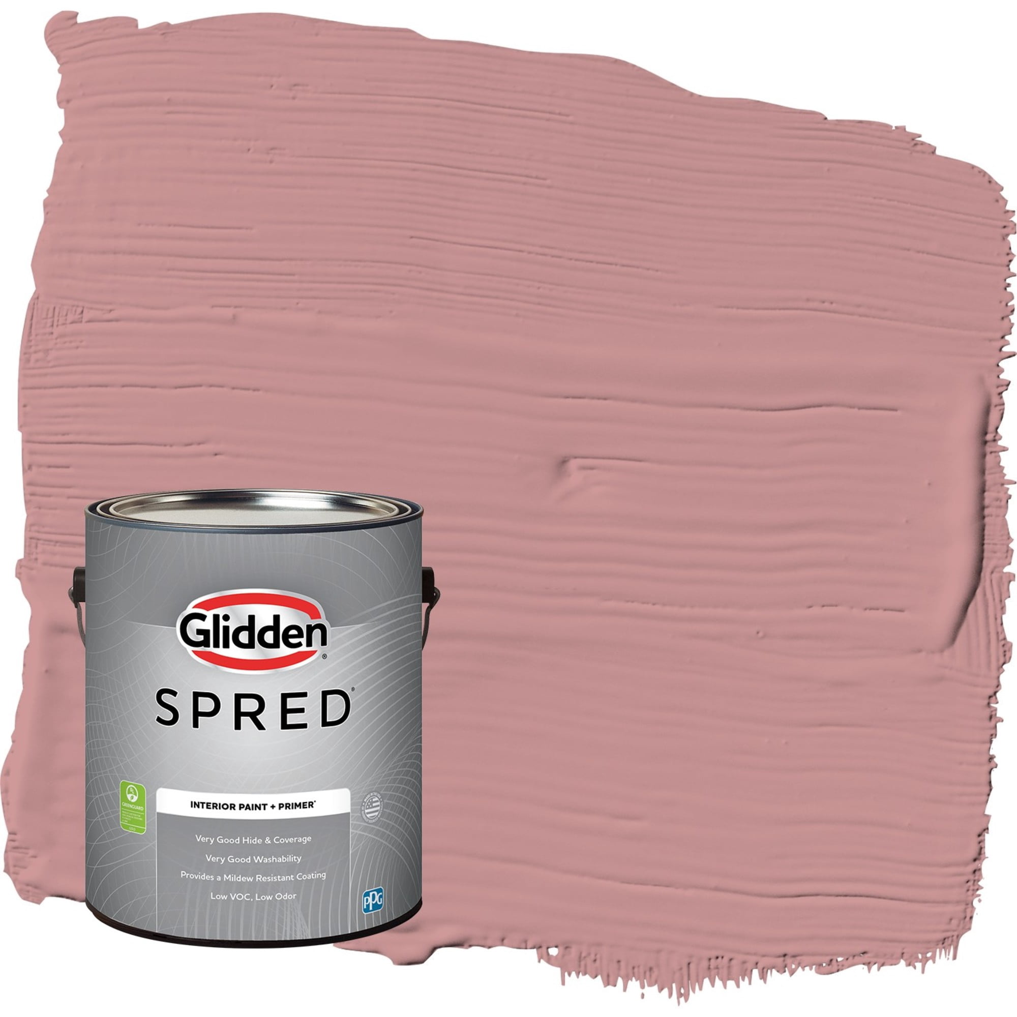Glidden Spred Floral Tapestry / Pink, Semi-Gloss Interior Paint with Primer, 1 Gallon
