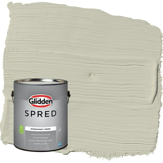 Glidden Spred French Gray Linen / Grey Eggshell Interior Paint with Primer, 1 Gallon