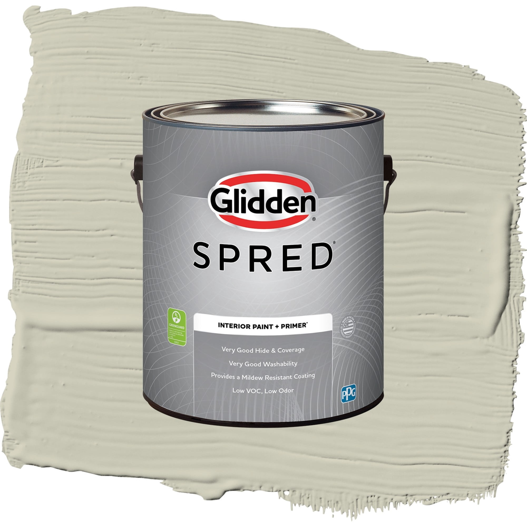 Glidden Spred French Gray Linen Flat Interior Paint and Primer, 1 Gallon