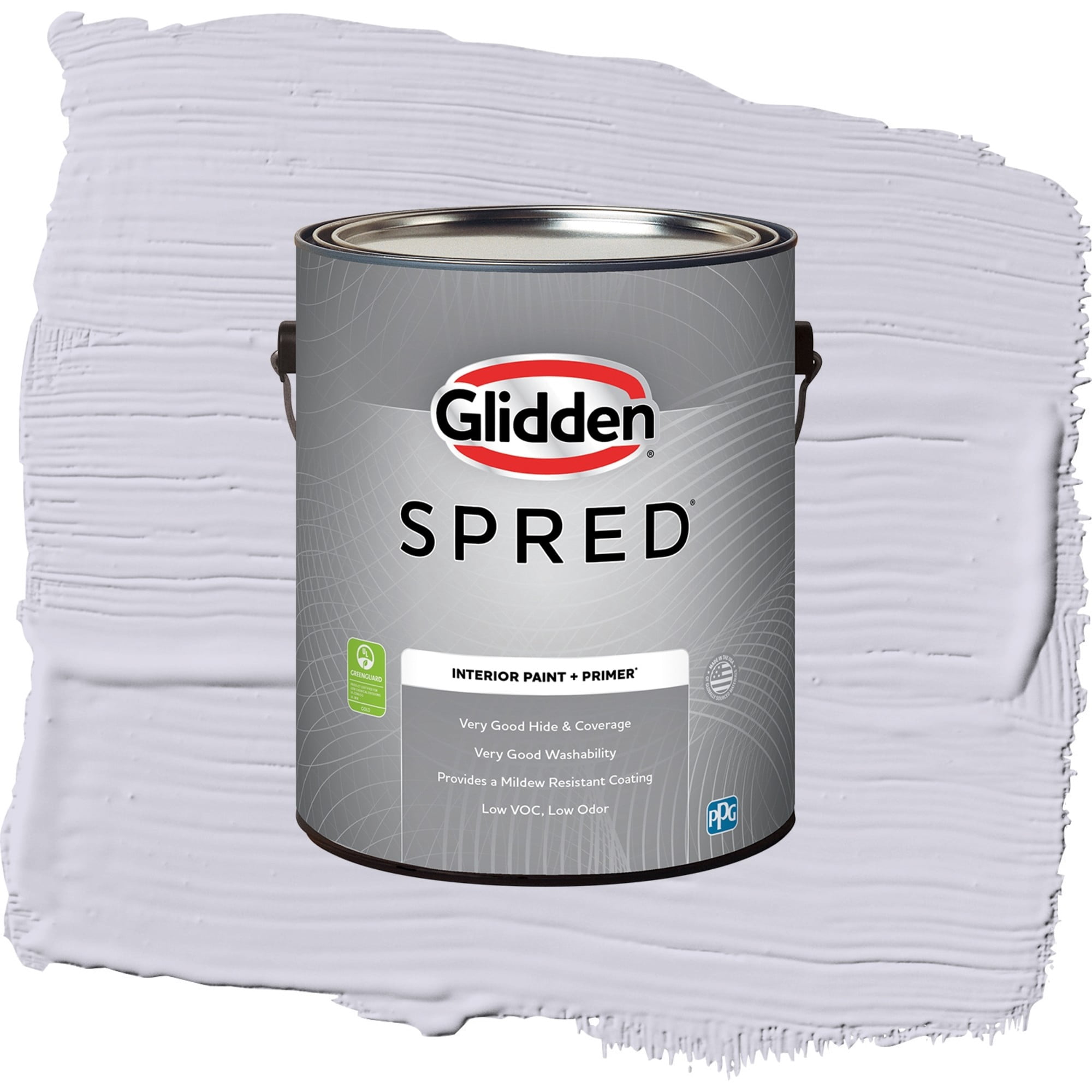 Glidden Spred Frosted Lilac Eggshell Interior Paint and Primer, 1 Gallon