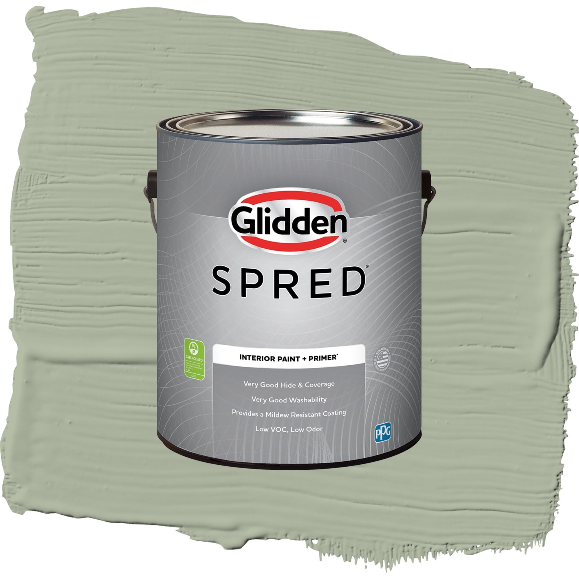 Glidden Spred Gargoyle Semi Gloss Interior Paint and Primer, 1 Gallon