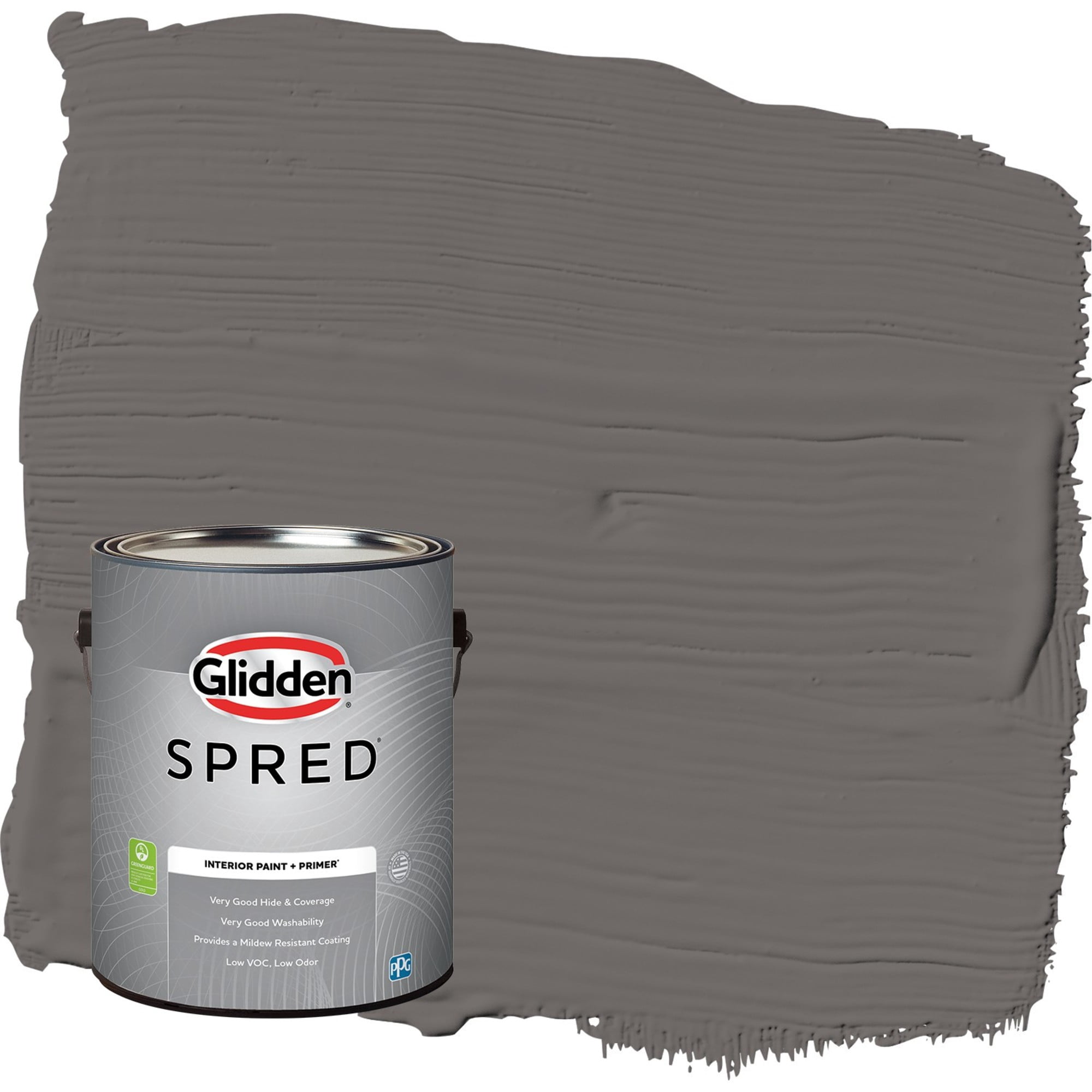 Glidden Spred Gibraltar Gray / Grey, Semi-Gloss Interior Paint with Primer, 1 Gallon