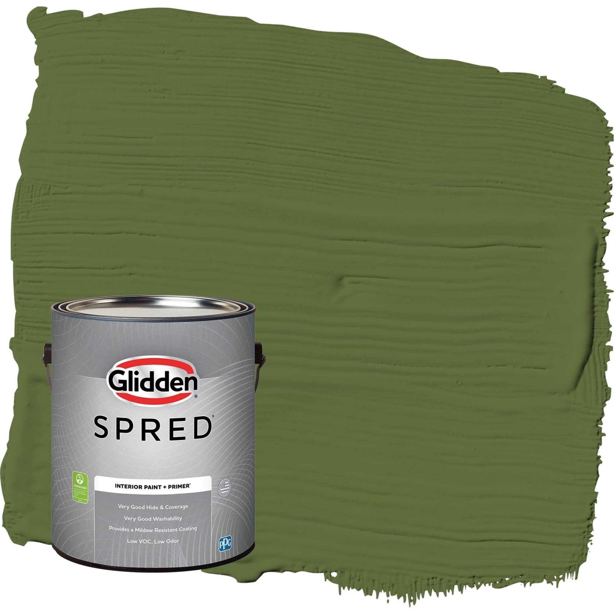 Glidden Spred Globe Artichoke / Green, Flat Interior Paint with Primer, 1 Gallon