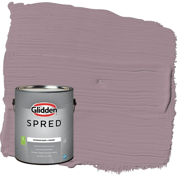 Glidden Spred Gothic Amethyst / Purple Flat Interior Paint with Primer, 1 Gallon