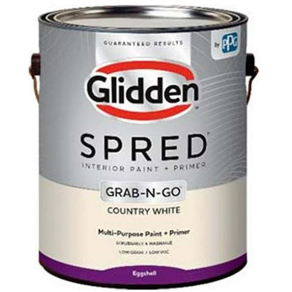 Glidden Spred Interior Paint + Primer Grab-N-Go Country White Eggshell 1 Gallon