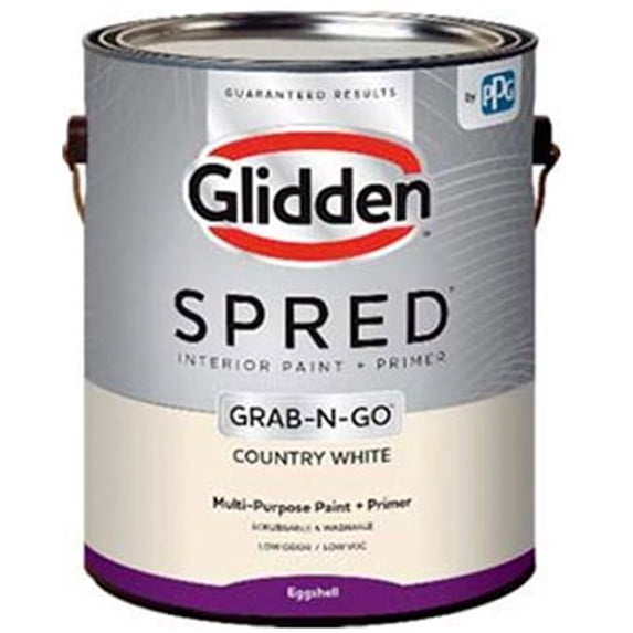 Glidden Spred Interior Paint + Primer Grab-N-Go White Eggshell 1 Gallon