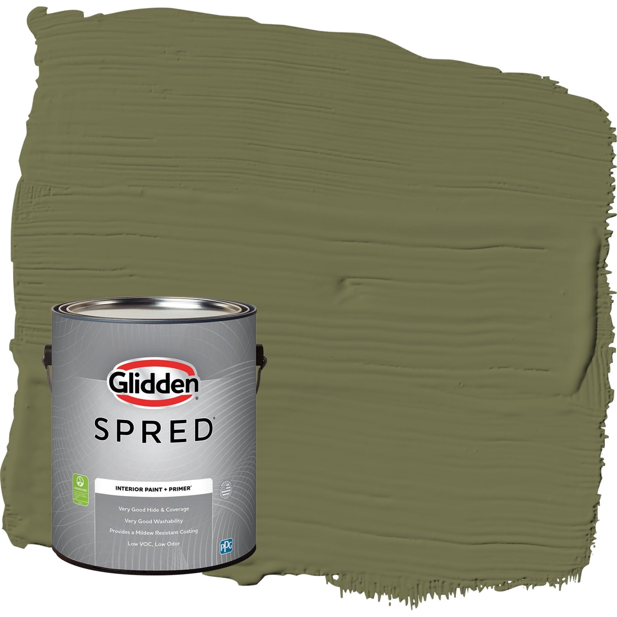 Glidden Spred Gratefully Grass / Green, Flat Interior Paint with Primer, 1 Gallon