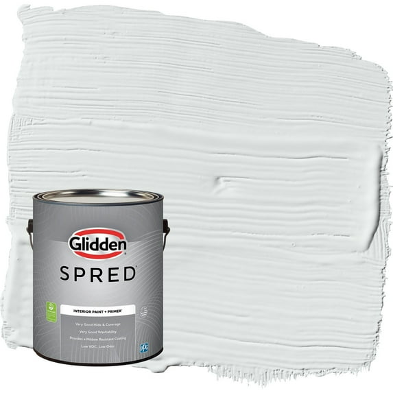 Glidden Spred Gray Glimpse / Grey Semi-Gloss Interior Paint with Primer, 1 Gallon