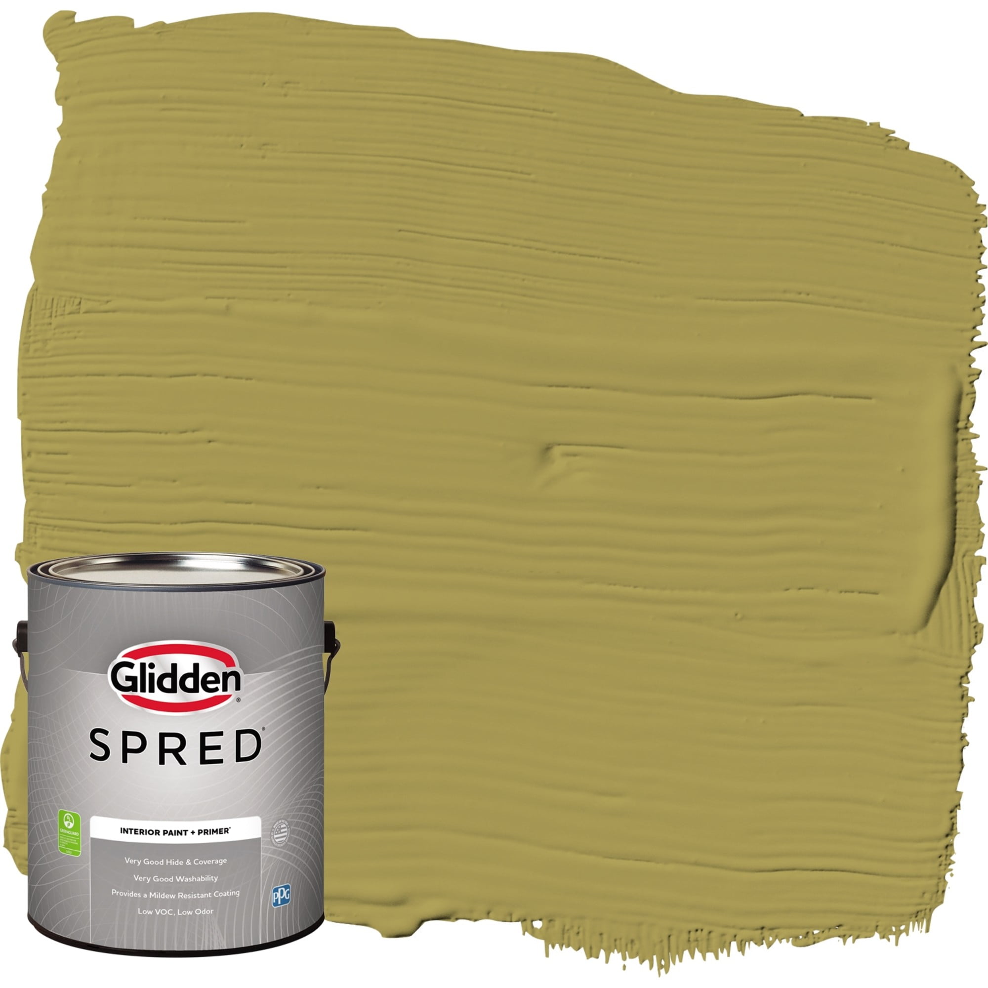 Glidden Spred Interior Paint & Primer Gremlin / Green, Semi Gloss, 1 ...