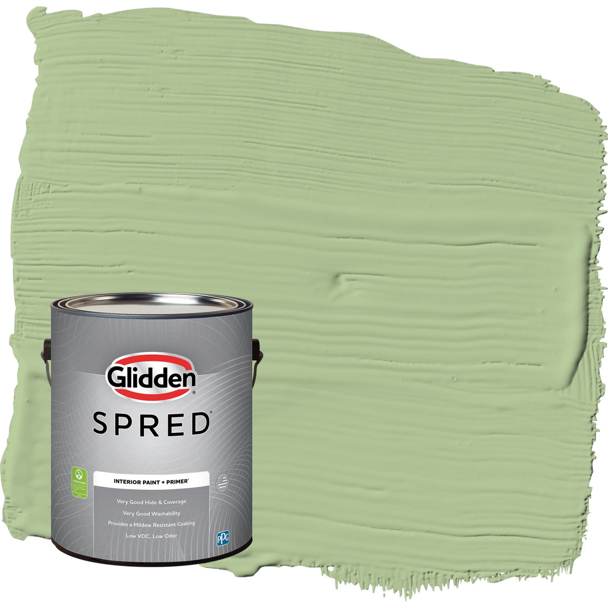 Glidden Spred Harmonious / Green, Flat Interior Paint with Primer, 1 Gallon