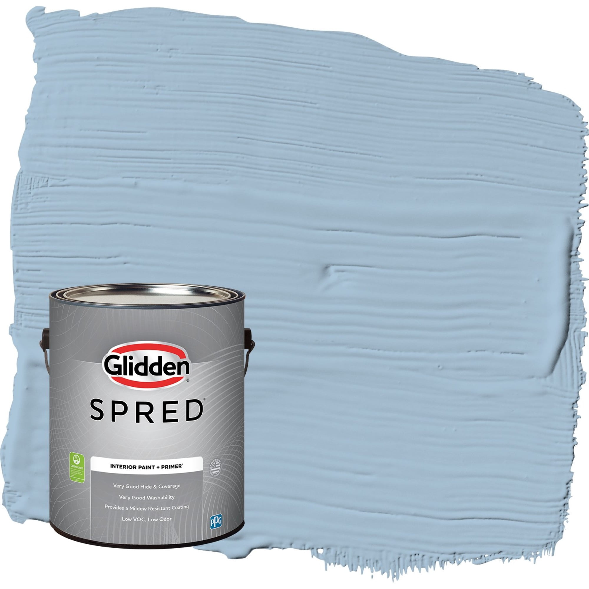 Glidden Spred Heavenly Blue / Blue, Semi-Gloss Interior Paint with Primer, 1 Gallon