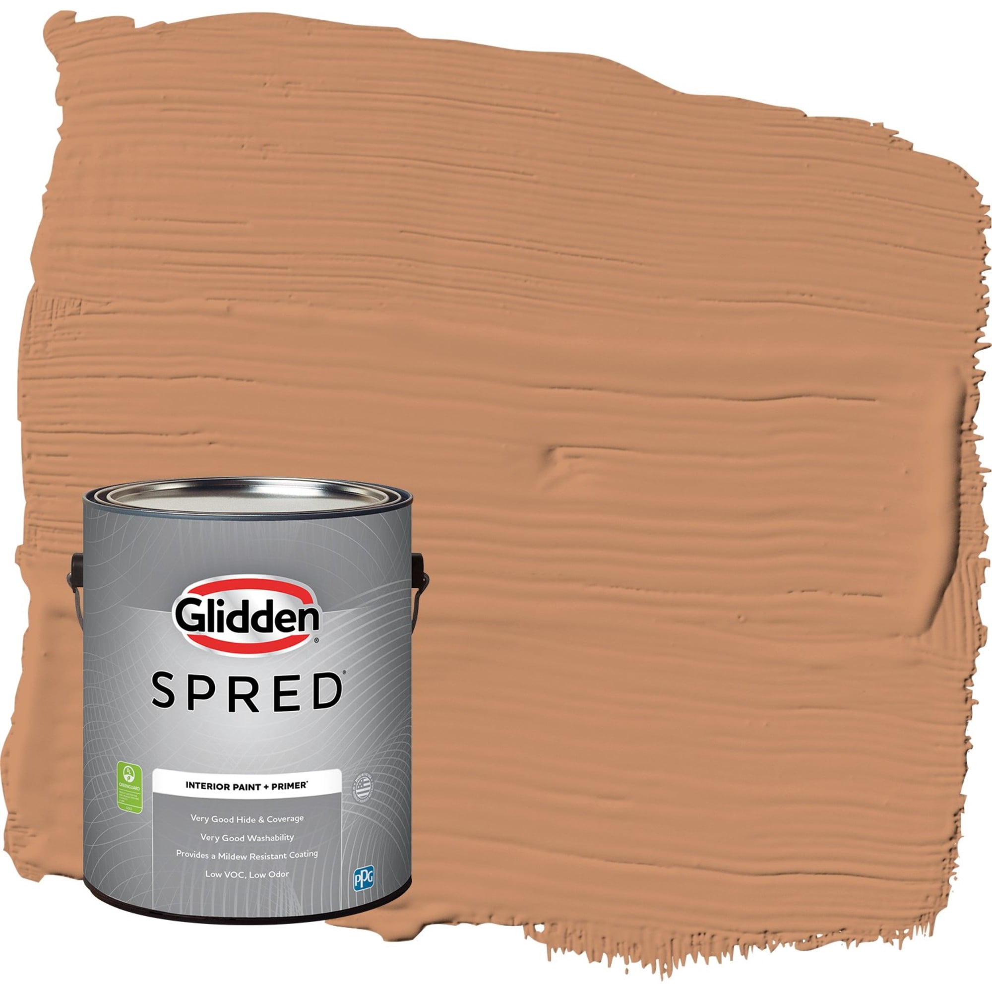 Glidden Spred Hitching Post / Orange, Eggshell Interior Paint with Primer, 1 Gallon