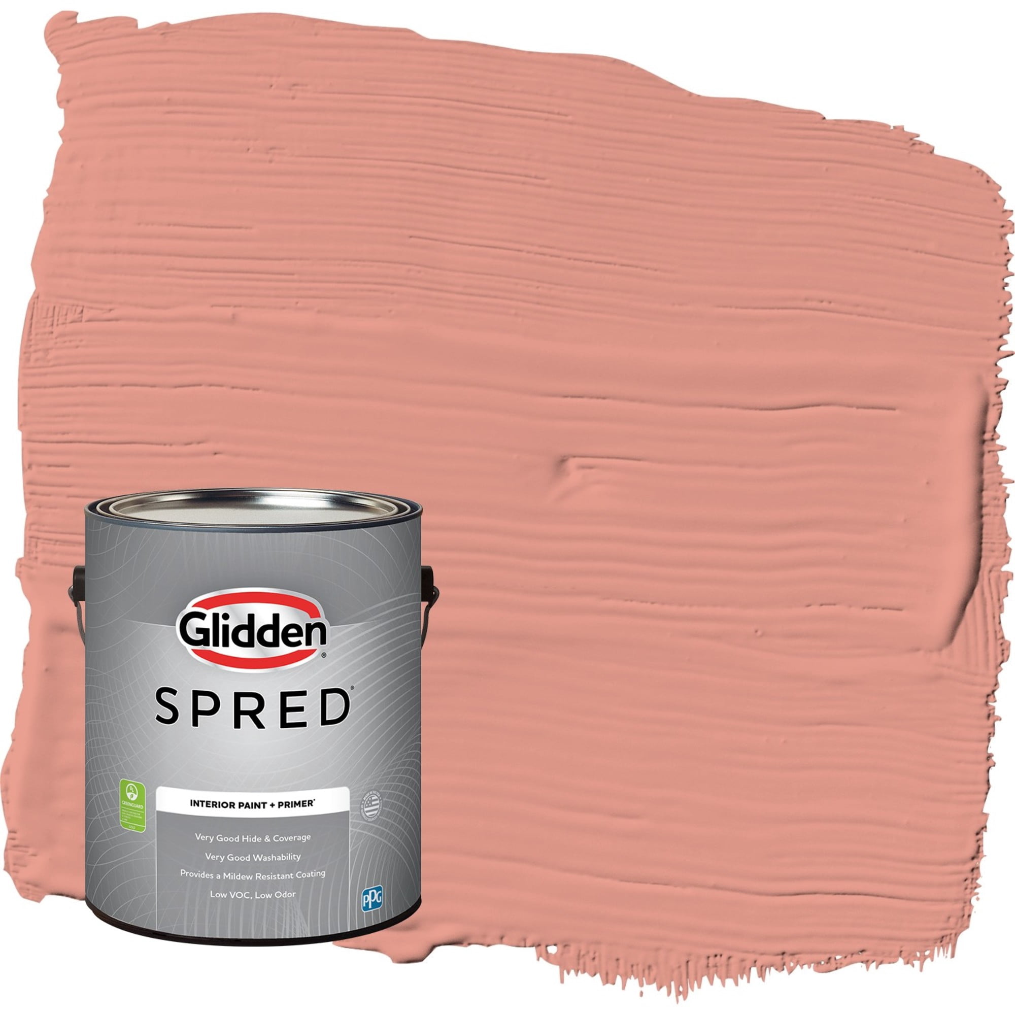 Glidden Spred Holland Tile / Red, Semi-Gloss Interior Paint with Primer, 1 Gallon