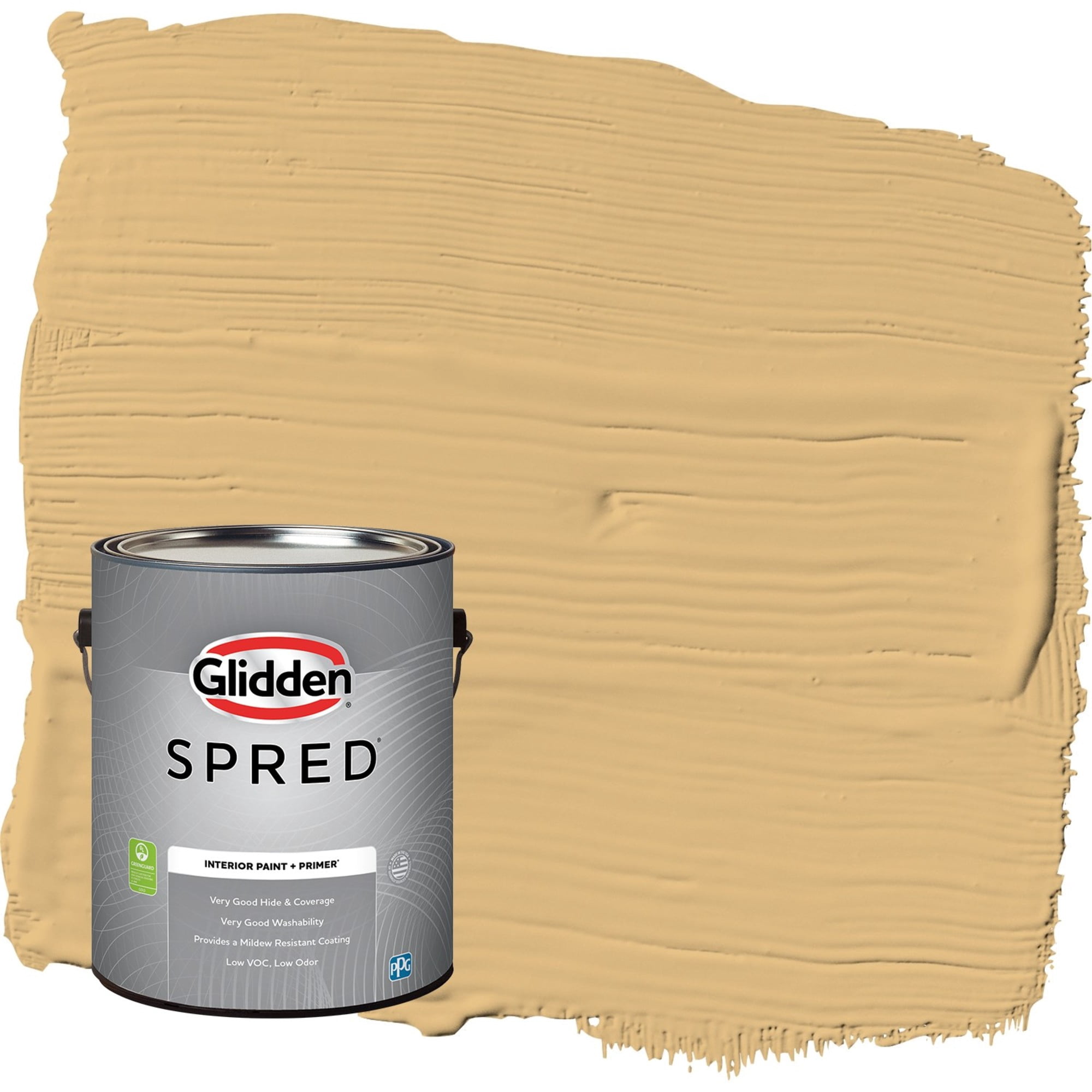 Glidden Spred Honey Bunny / Yellow, Flat Interior Paint with Primer, 1 Gallon