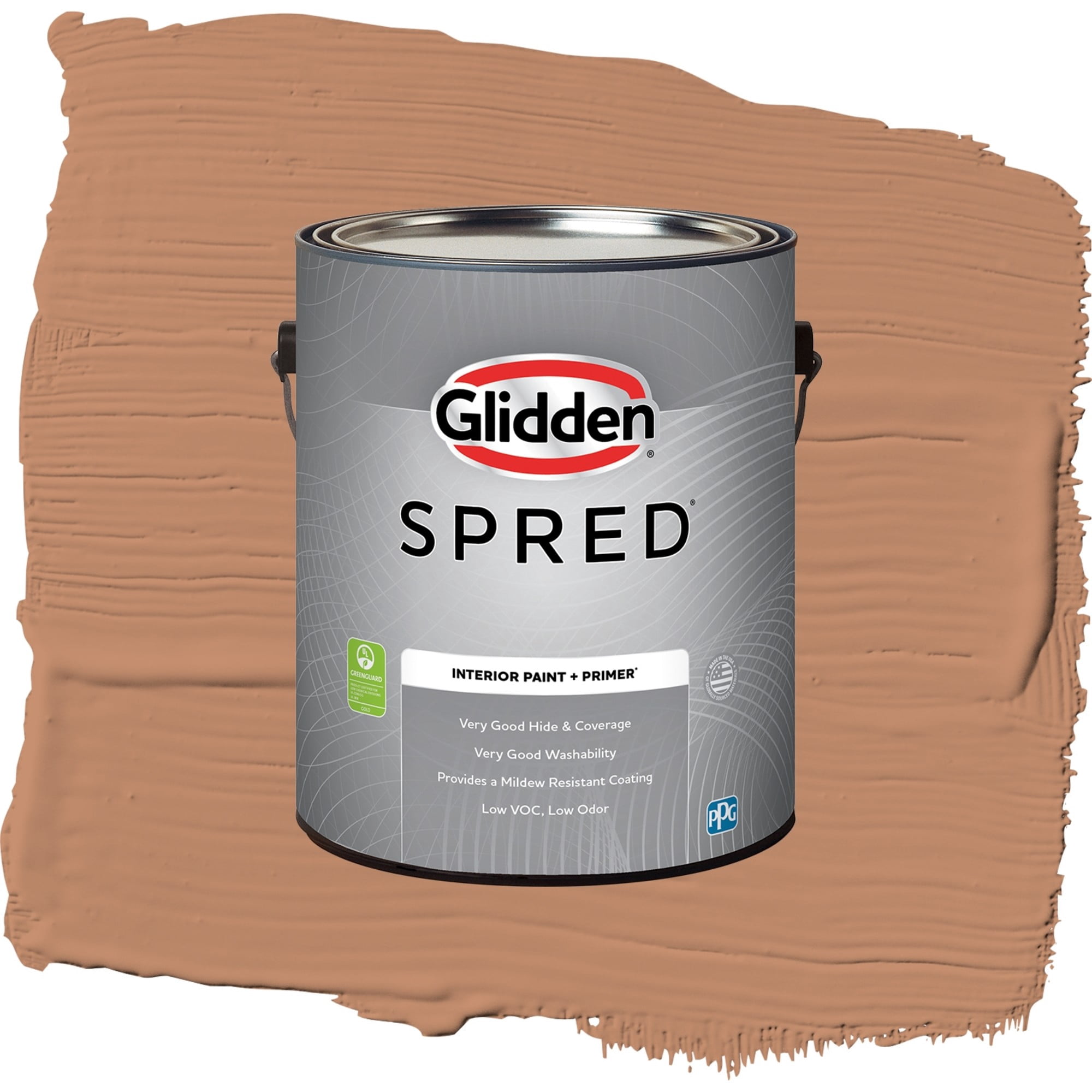 Glidden Spred Honey Graham Flat Interior Paint and Primer, 1 Gallon