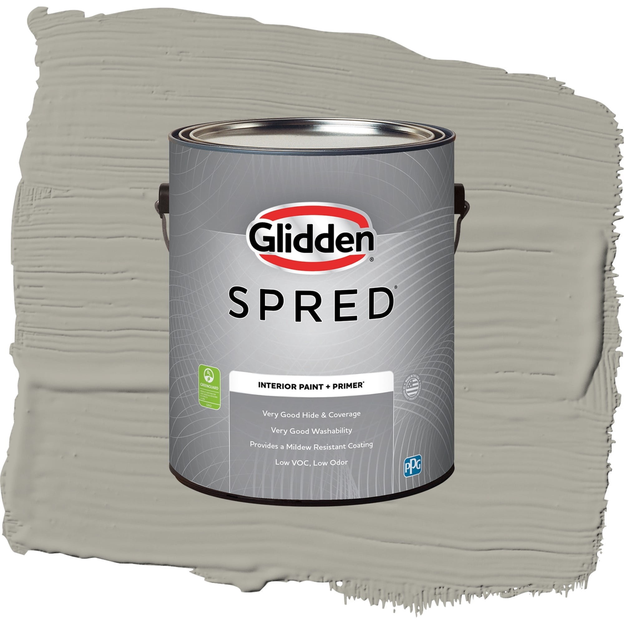 Glidden Spred Hot Stone Eggshell Interior Paint and Primer, 1 Gallon