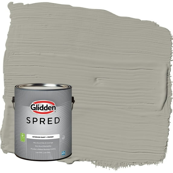 Glidden Spred Hot Stone / Gray Semi-Gloss Interior Paint with Primer, 1 Gallon