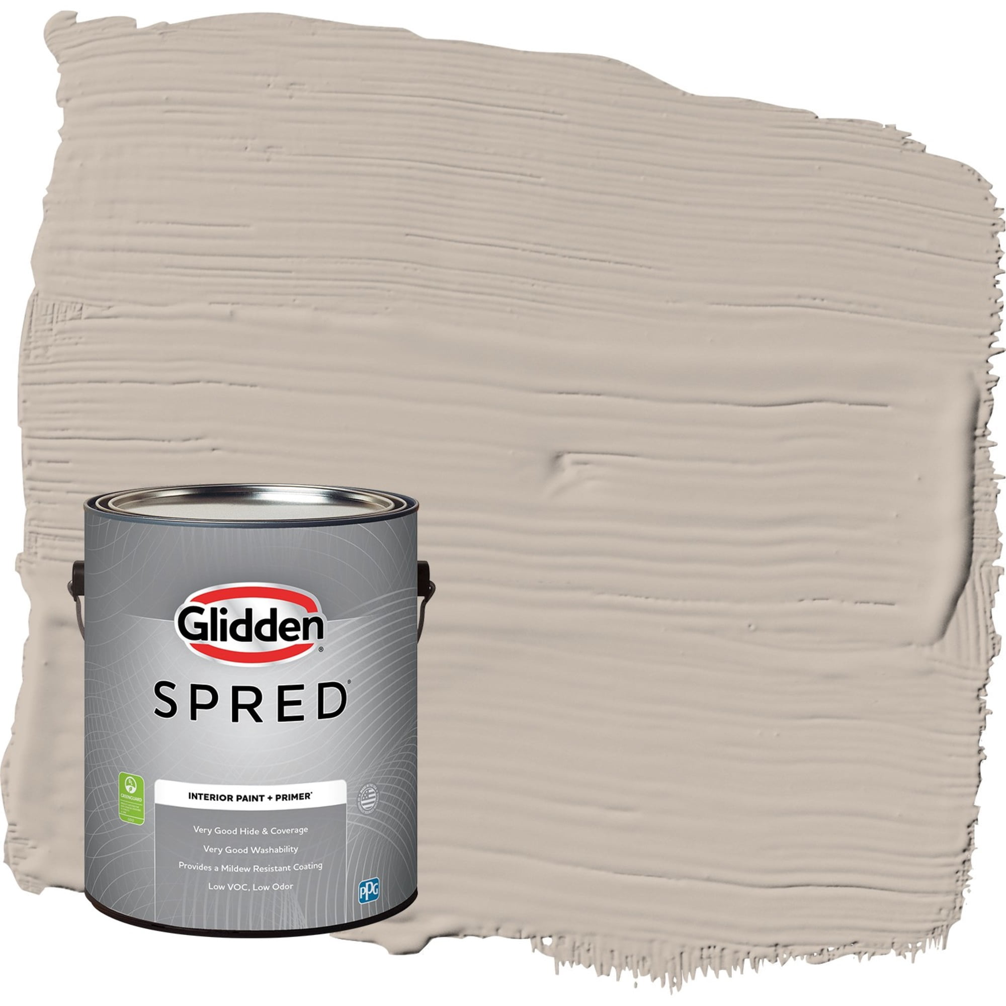 Glidden Spred Legendary / Beige, Flat Interior Paint with Primer, 1 Gallon