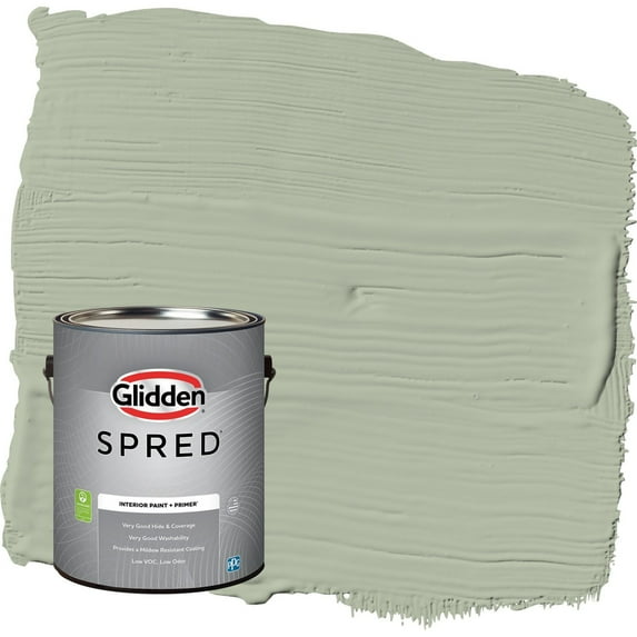 Glidden Spred Light Sage / Green Semi-Gloss Interior Paint with Primer, 1 Gallon