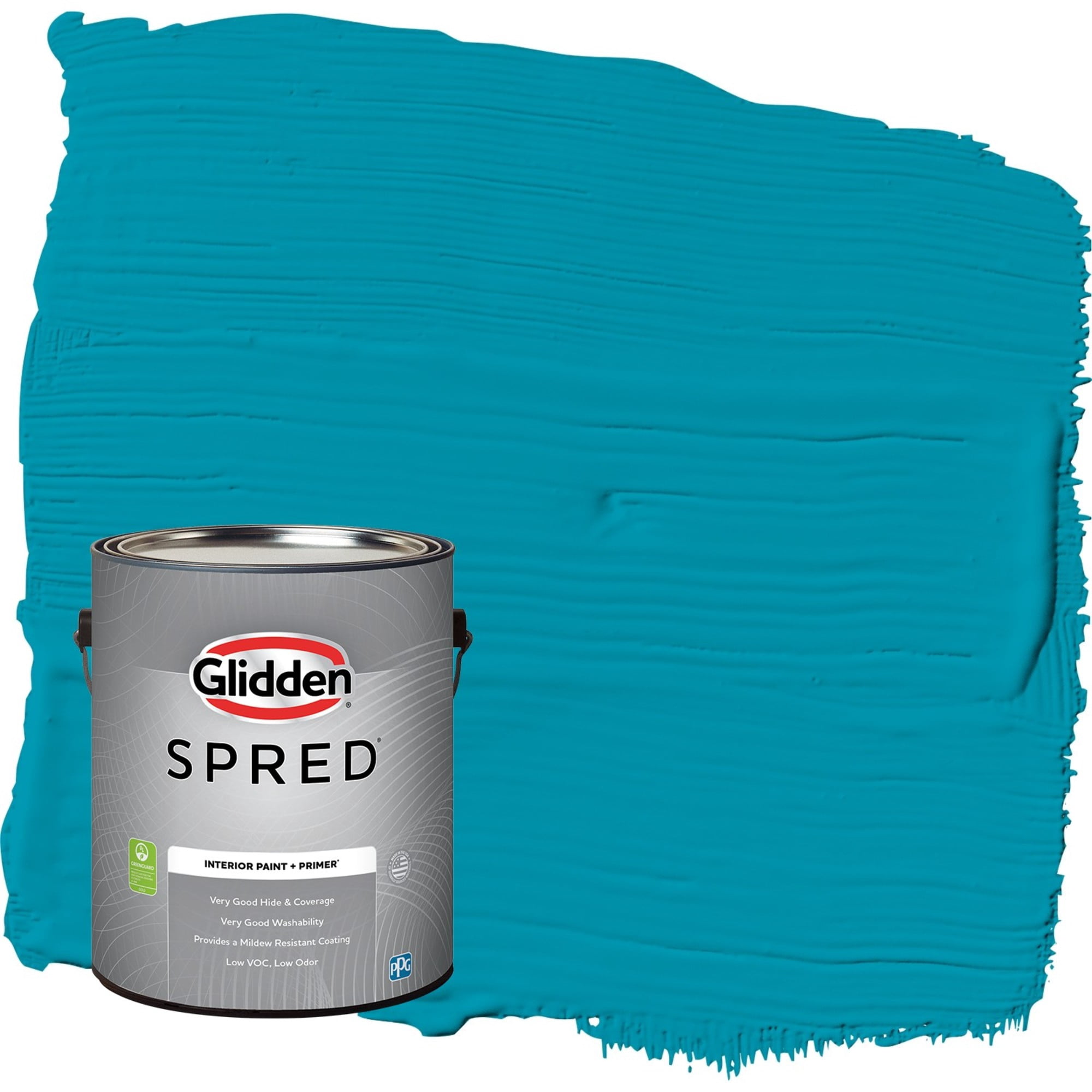 Glidden Spred Mediterranean Blue / Blue, Eggshell Interior Paint with Primer, 1 Gallon