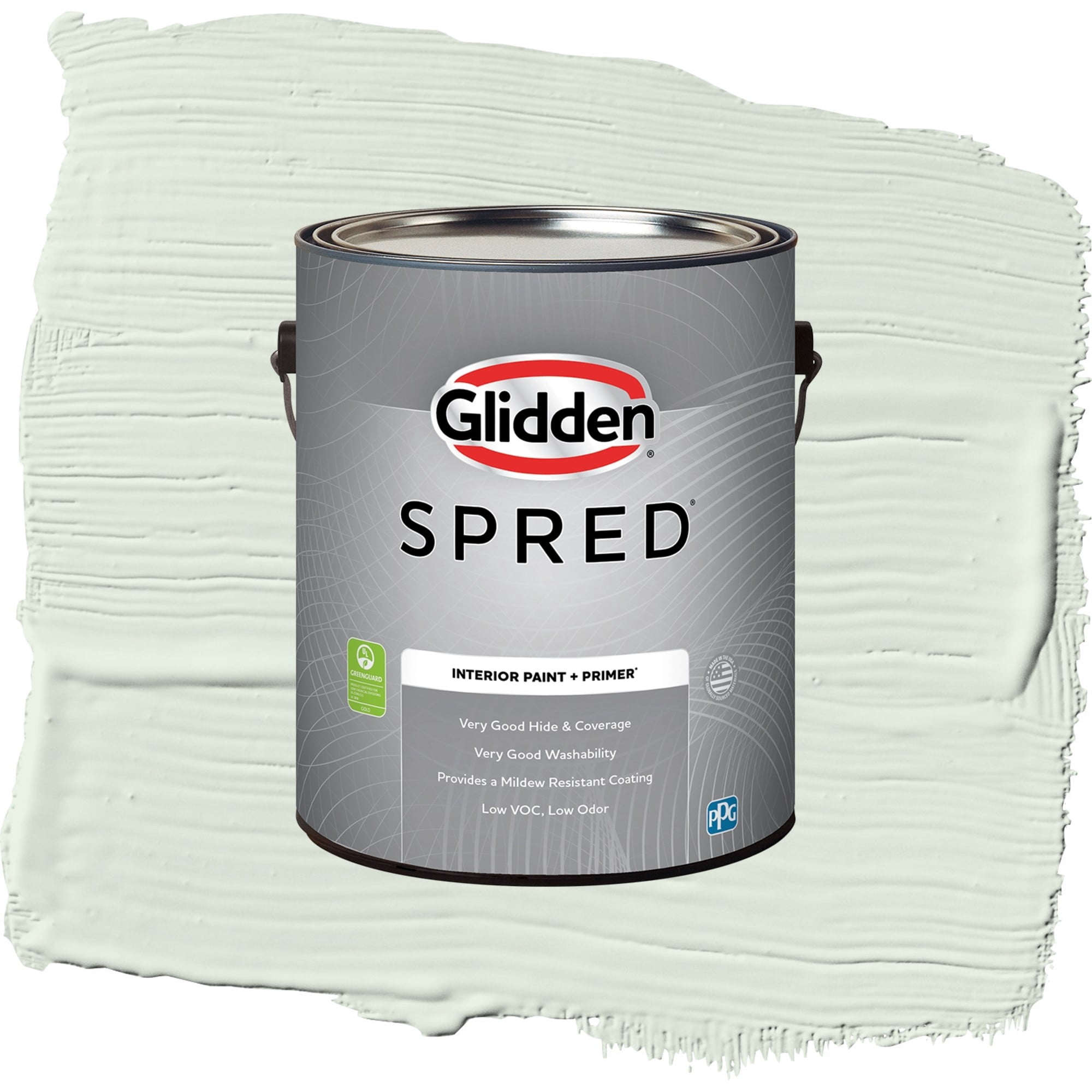 Glidden Spred Mint Wafer Flat Interior Paint and Primer, 1 Gallon